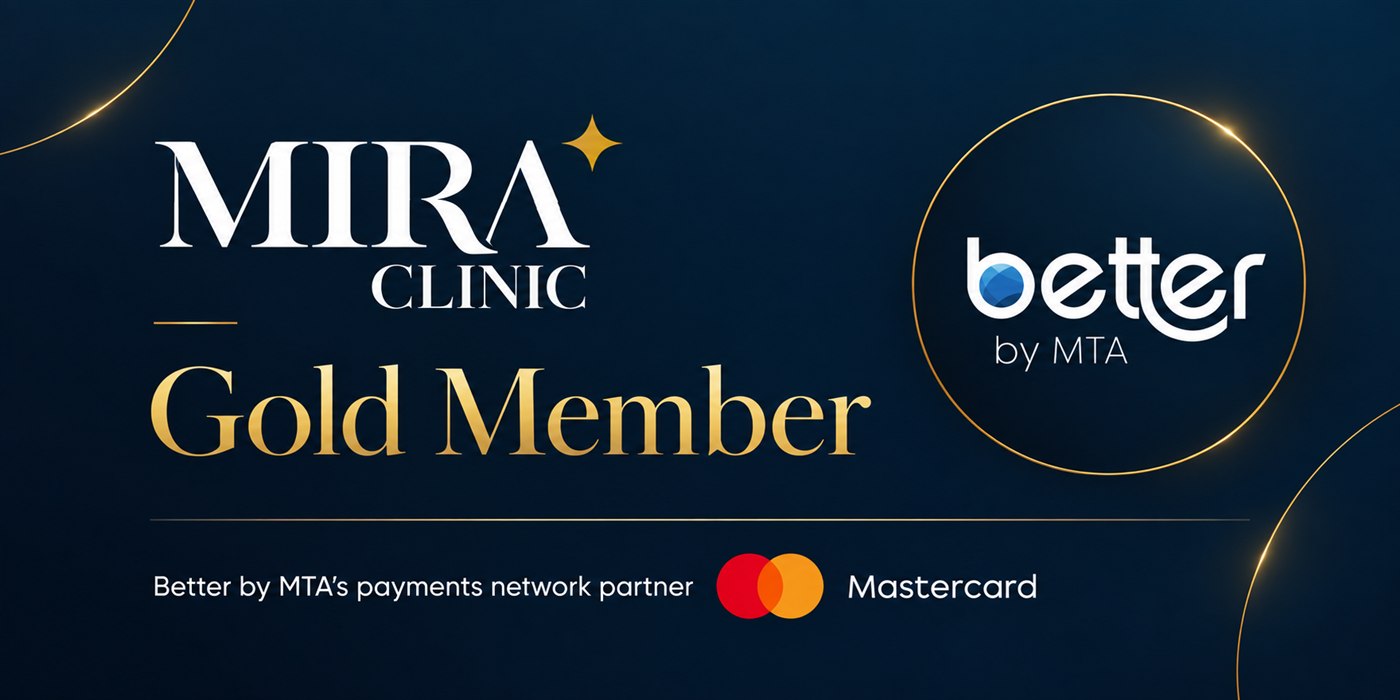 Mira Clinic — Better by MTA Gold Member; Mastercard payments network partner