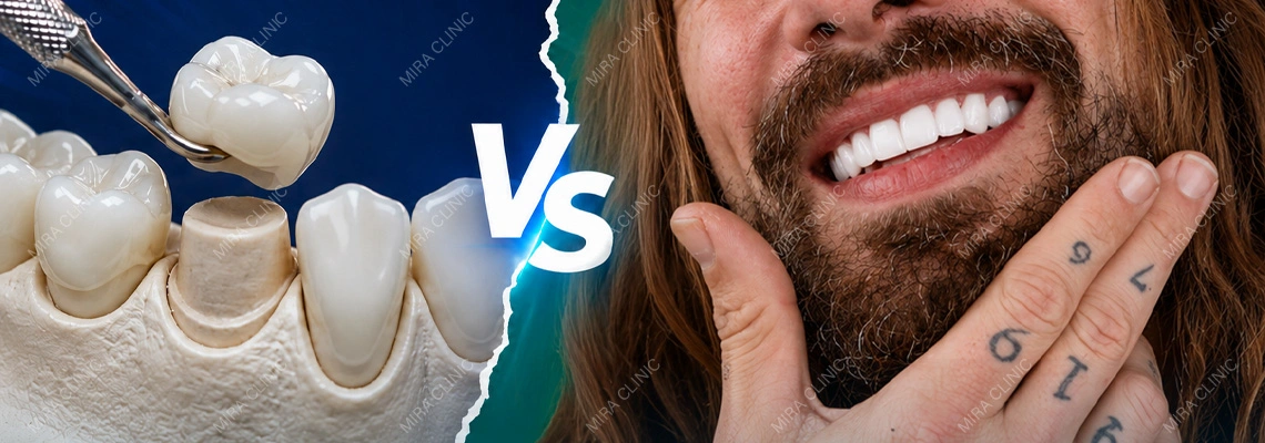 Couronnes vs Facettes pour les dents antérieures: la meilleure option de relooking du sourire à Istanbul
