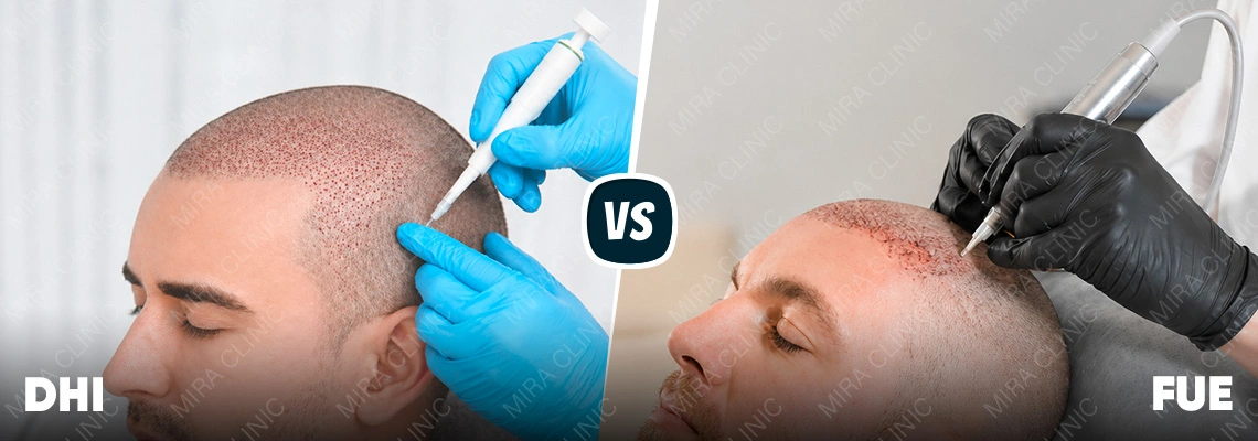DHI vs FUE: أي تقنية زراعة شعر أفضل فعلاً للحصول على كثافة أعلى؟
