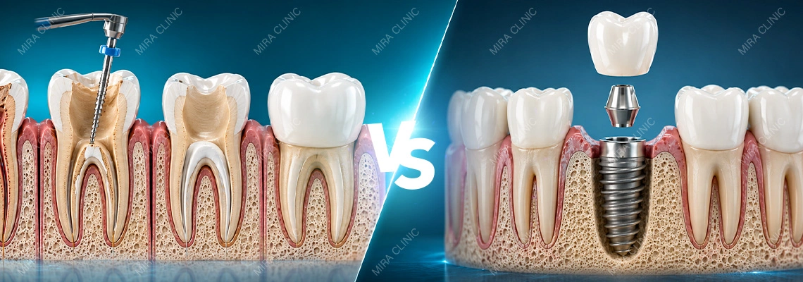 Root Canal vs Dental Implant: la dent naturelle peut-elle encore être sauvée?